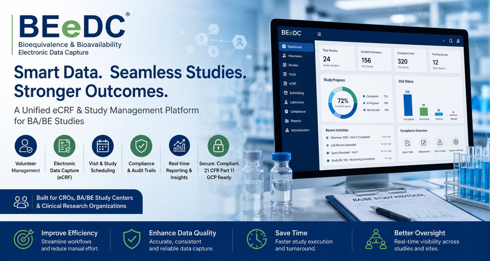 BEeDC electronic data capture software for BA BE studies and volunteer management